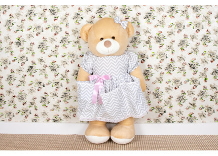 Porta Fraldas Ursa Vestido...