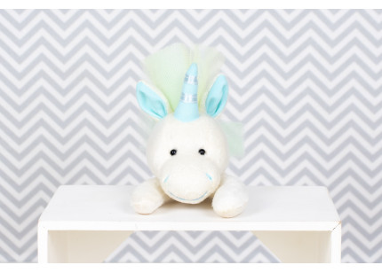 Cabecinha Unicórnio azul claro