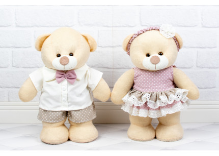 Casal Ursos Amore 30 cm Chá...