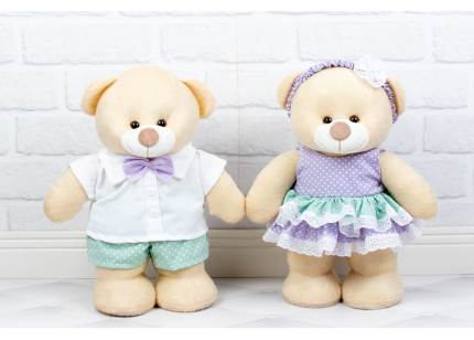 Casal Ursos Amore 30 cm Chá...