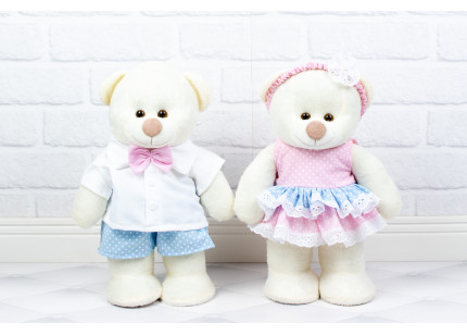 Casal Ursos Amore 30 cm Chá...