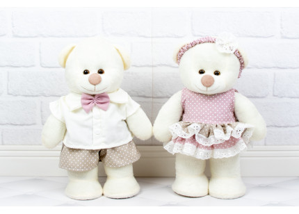 Casal Ursos Amore 30 cm Chá...