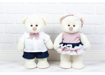 Casal Ursos Amore 30 cm Chá...
