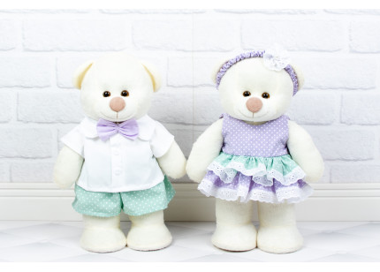 Casal Ursos Amore 30 cm Chá...