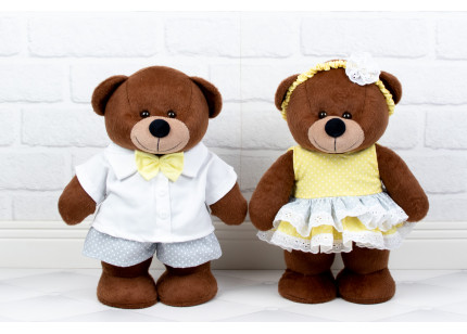 Casal Ursos Amore 30 cm Chá...