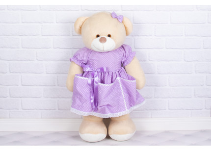 Porta Fraldas Ursa Vestido...