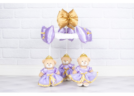 Móbile Ursa Princesa lilás...