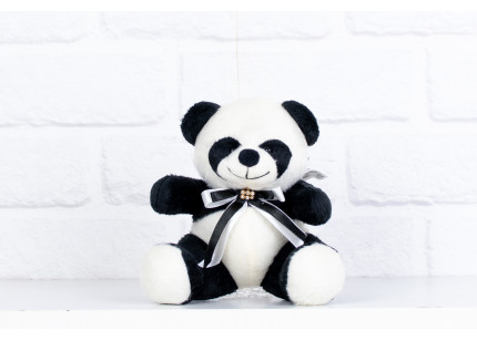Urso Panda Tedde 12 cm Laço...