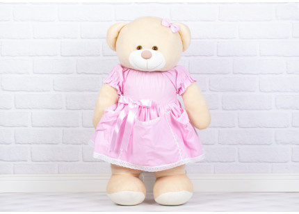 Porta Fraldas Ursa Vestido...