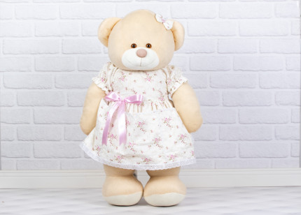 Porta Fraldas Ursa Vestido...