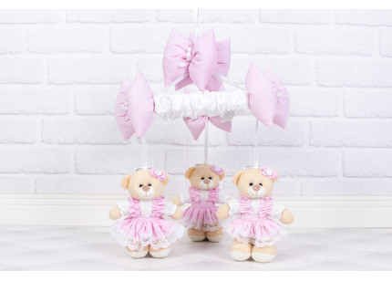 Móbile Ursa Camponesa rosa...