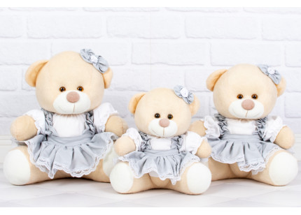 Ursos Tedde Camponesa cinza...