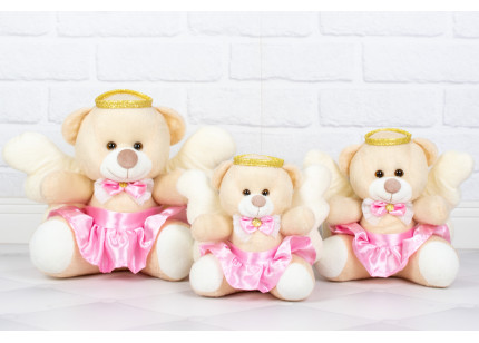 Ursos Tedde Anjinha rosa -...