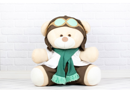 Urso Tedde 48 cm Aviador...