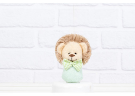 Leão Bebê 7 cm xadrez de verde