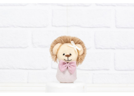Leão Bebê 7 cm rosê liso