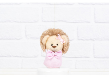 Leão Bebê 7 cm rosa liso