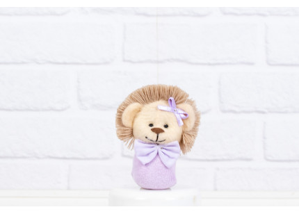 Leão Bebê 7 cm lilás liso