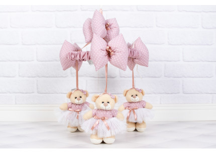 Móbile Ursa Bailarina poá...