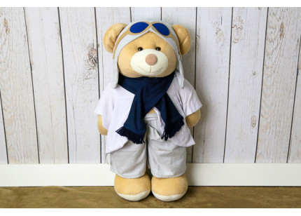 Porta Fraldas Urso Aviador...