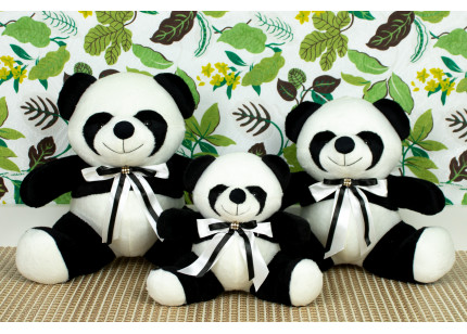 Ursos Panda Tedde Laço preto