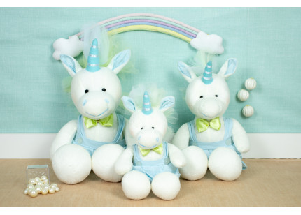 Unicórnios Macacão azul...