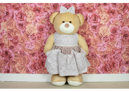 Porta Fraldas Ursa Vestido...