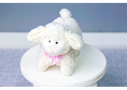 Ovelha Dolly 0,12 cm Laço rosa