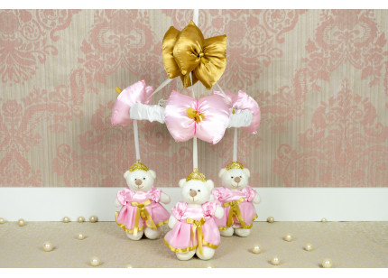 Móbile Ursa Princesa rosa...